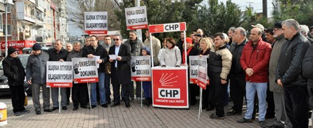 CHP BAYRAMPAŞA ZAMLARI PROTESTO ETTİ