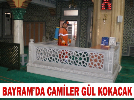 Bayram`da Bayrampaşa`daki Camiler Gül Kokacak