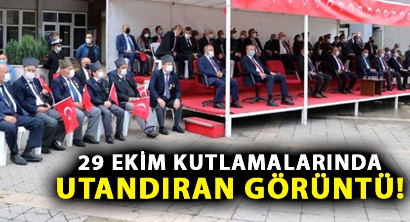 29 Ekim kutlamalarında utandıran görüntü!