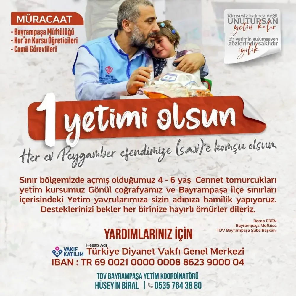 BAYRAMPAŞA MÜFTÜLÜĞÜ TÜRKİYE DİYANET VAKFI BAYRAMPAŞA ŞUBESİ