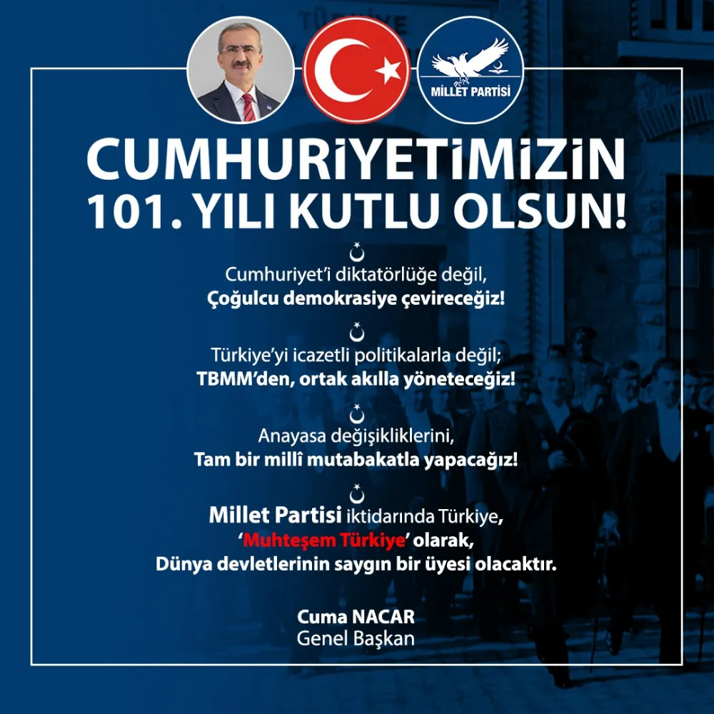 CUMHURİYET’İ DİKTATÖRLÜĞE DEĞİL, ÇOĞULCU DEMOKRASİYE ÇEVİRECEĞİZ!’