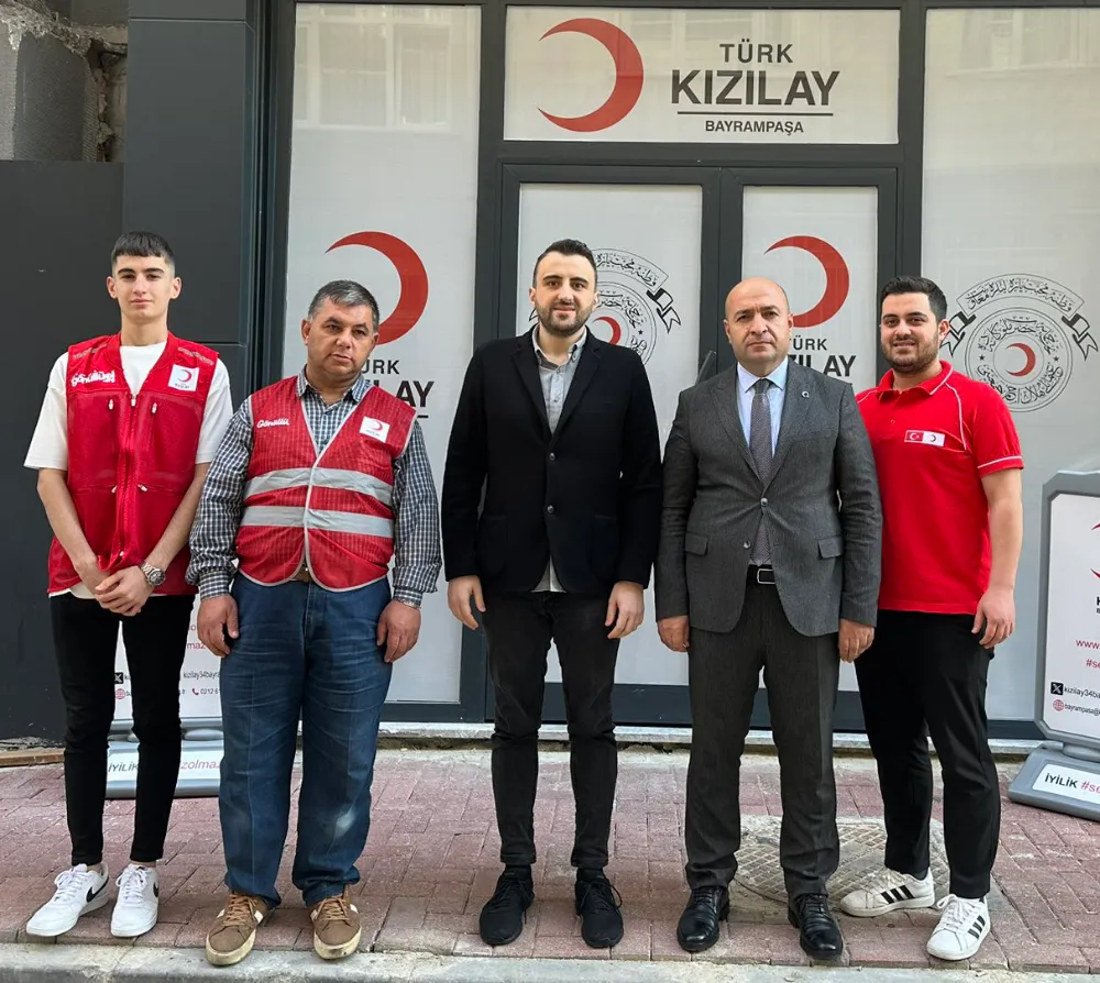 BAYRAMPAŞA KAYMAKAMI ABDULLAH ÇİFÇİ TÜRK KIZILAYI ZİYARET ETTİ