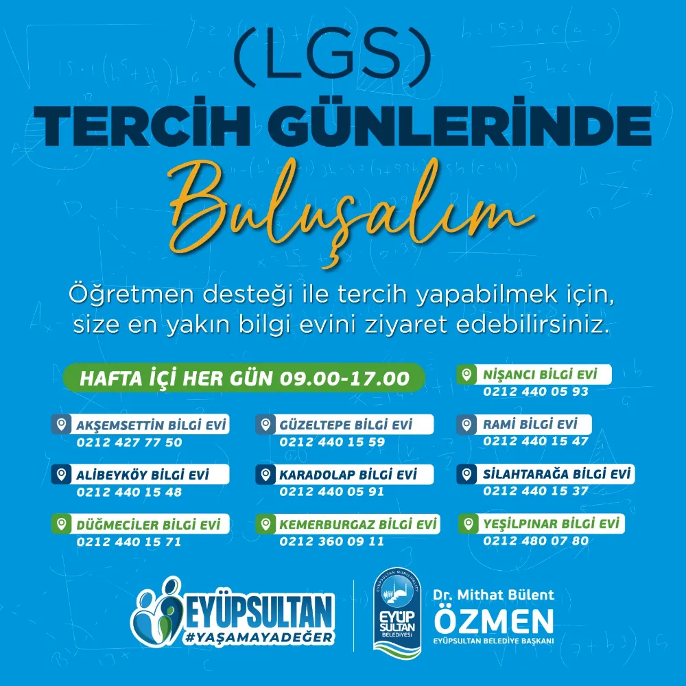 EYÜP BELEDİYESİNDEN ÖĞRENCİLERE LGS DESTEĞİ