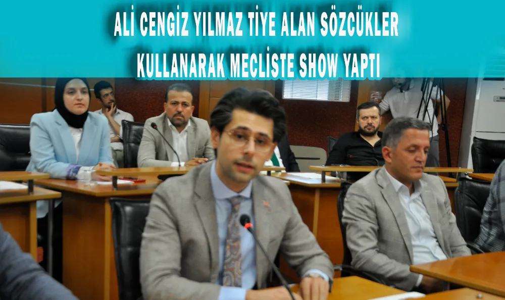 ALİ CENGİZ YILMAZ TİYE ALAN SÖZCÜKLER KULLANARAK MECLİSTE SHOW YAPTI