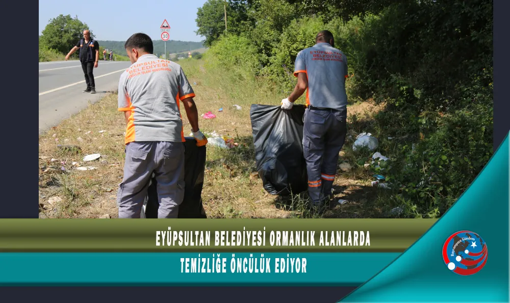 EYÜPSULTAN BELEDİYESİ ORMANLIK ALANLARDA TEMİZLİĞE ÖNCÜLÜK EDİYOR