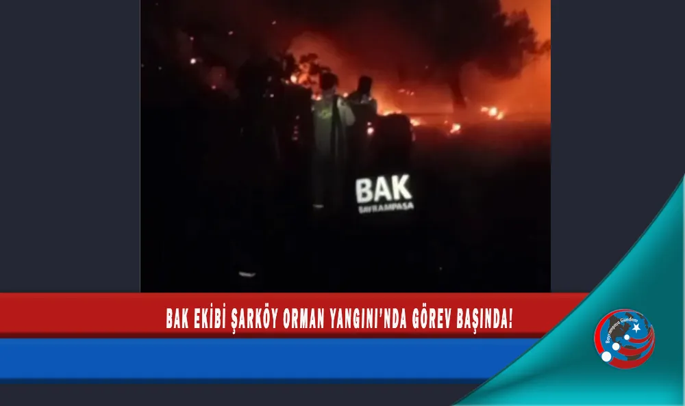 BAK EKİBİ ŞARKÖY ORMAN YANGINI’NDA GÖREV BAŞINDA!