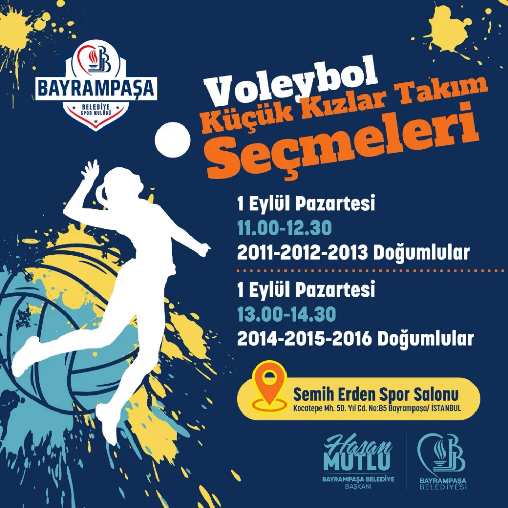 BAYRAMPAŞA “KÜÇÜK KIZLAR” TAKIM SEÇMELERİ BAŞLIYOR