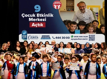 EYÜPSULTAN’DA 124 ÇOCUK İLK MEZUNİYET HEYECANINI YAŞADI