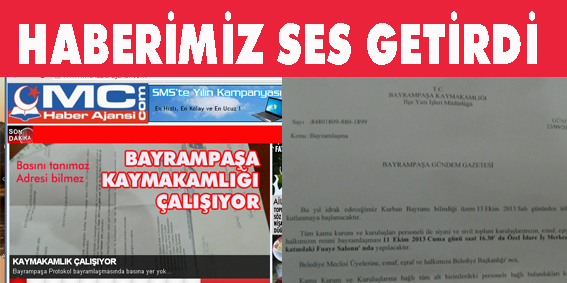 HABERİMİZ SES GETİRDİ