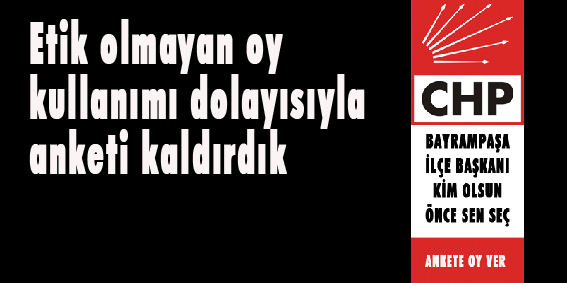 ETİK OLMADI ANKETİ KALDIRDIK